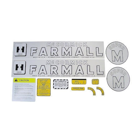 Aftermarket IH Super M (1952-54) Mylar Decal Set MAE30-1400